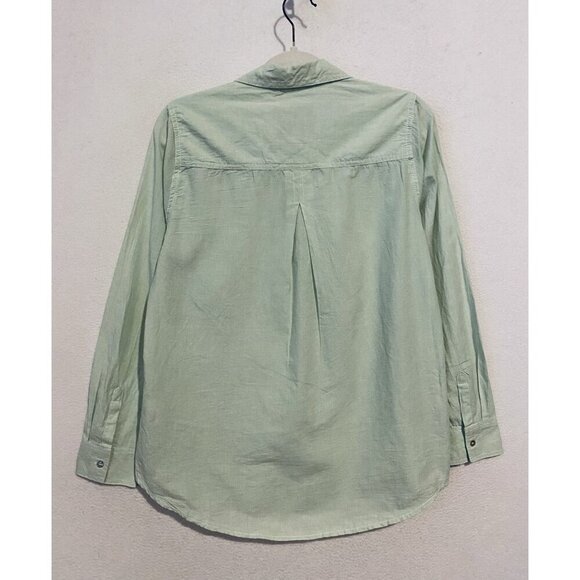 Lola River Anthropoloige Top Womens Medium Light Green Taylor Button Up Preppy - Picture 3 of 6